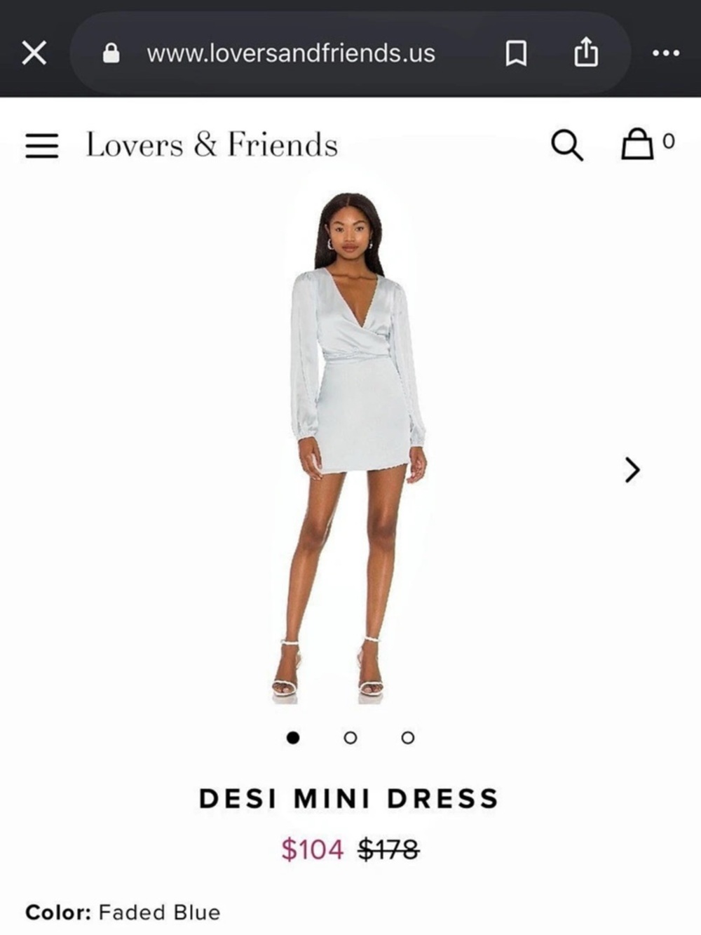 Lovers & Friends Desi Mini Dress in Blue